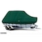 Eevelle Boat Cover BAY BOAT Rounded Bow, Center Console, TTop, Outboard Fits 32ft 6in L up to 120in W Green WSBCCTT32120B-HTR - alternate 1